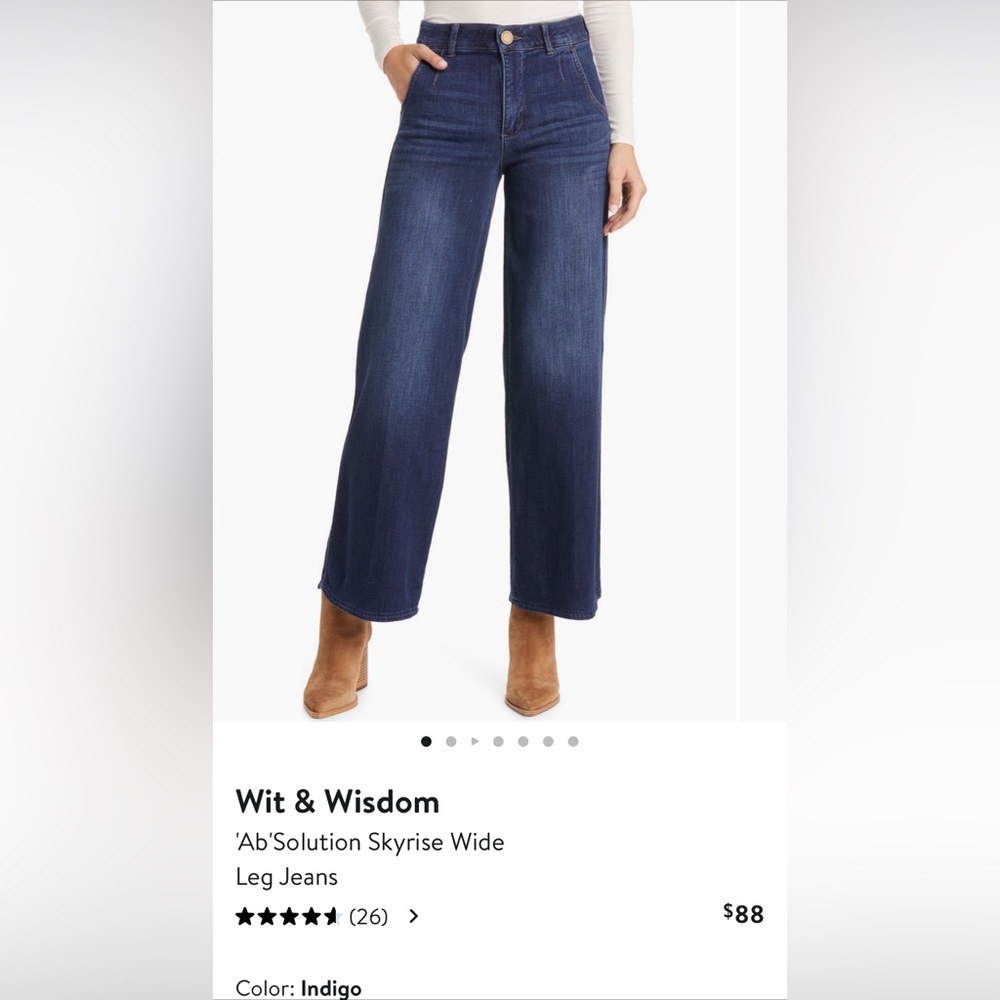 Wit & Wisdom ‘Ab’ Solution Skyrise Wide Leg Jeans